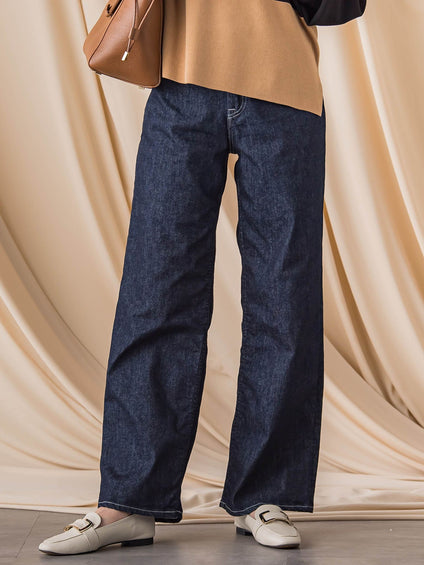 【JAPAN BLUE JEANS】デニムワイドパンツ≪洗濯機で洗える≫