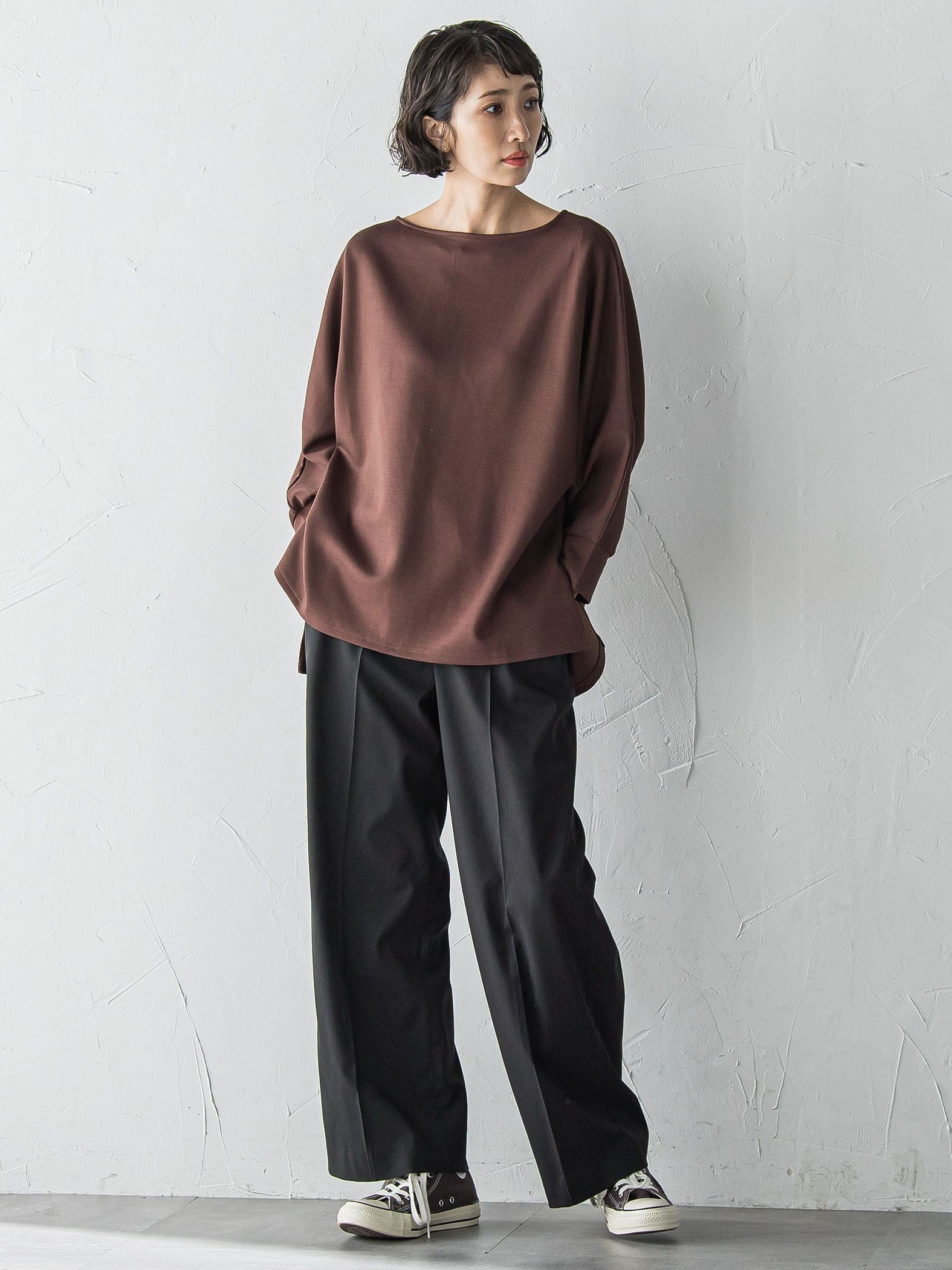 【WEB限定】”もっちり素材”ダンボールドルマンプルオーバー≪手洗い可能≫