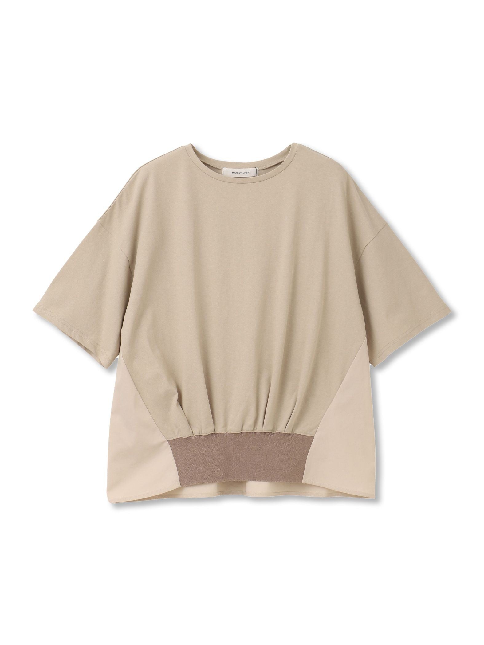 裾リブ前後異素材プルオーバー≪手洗い可能≫