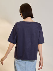 《予約》【連休。涼。軽やかに。】ボートネックT《汗じみ軽減 / 接触冷感》