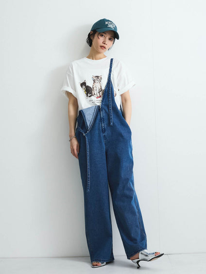 【POWER OF THE PEOPLE】イヌネコプリントTシャツ≪洗濯機で洗える≫