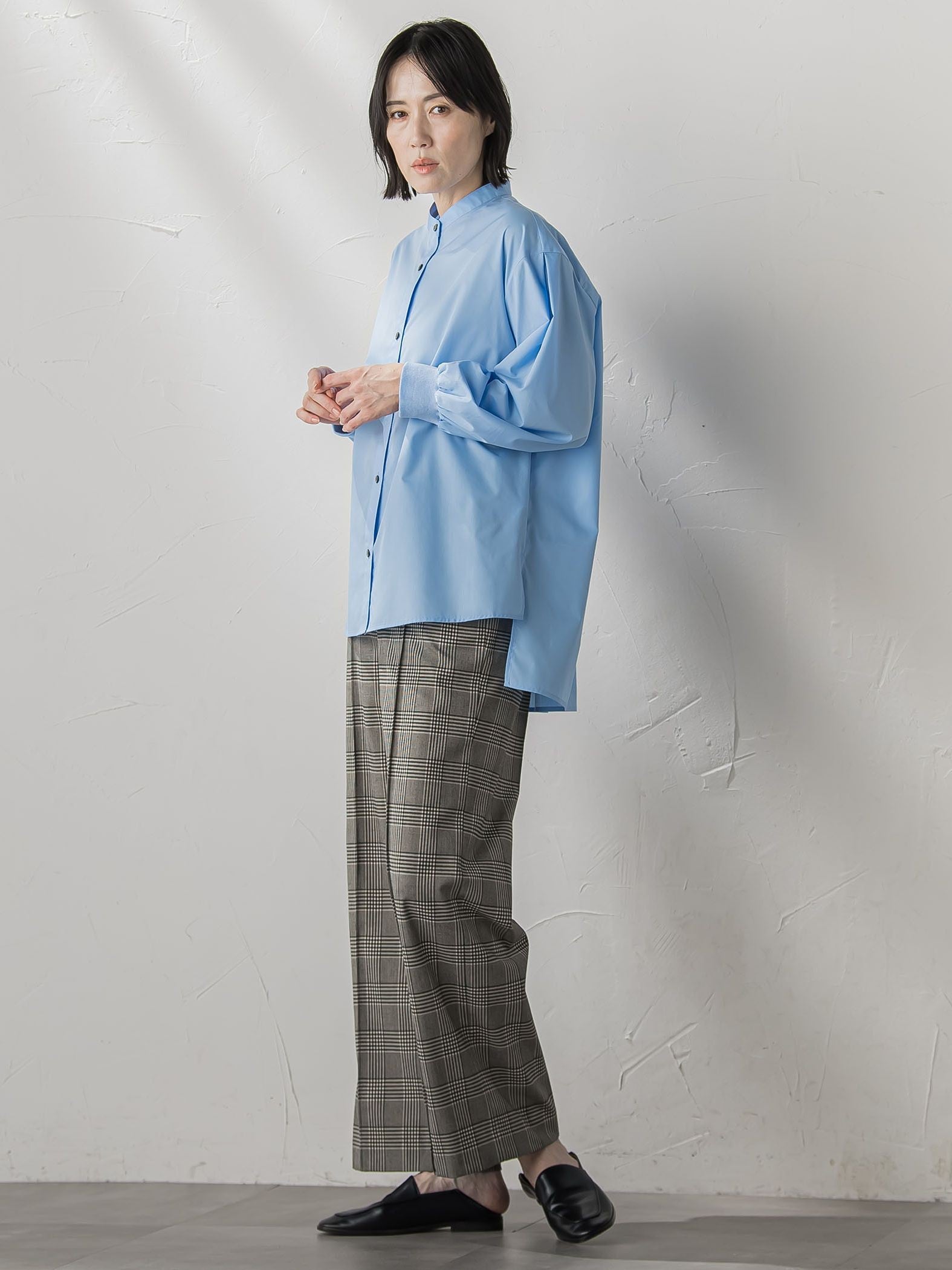 【WEB限定】”ウエストゴムで快適”ワイドパンツ≪洗濯機で洗える≫