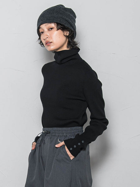 リブタートルニットプルオーバー≪手洗い可能≫