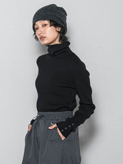 リブタートルニットプルオーバー≪手洗い可能≫