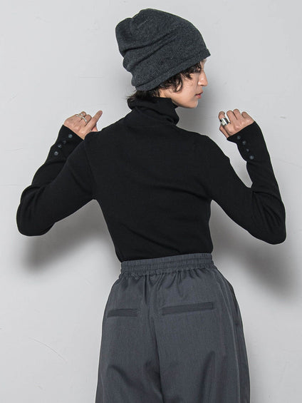 リブタートルニットプルオーバー≪手洗い可能≫