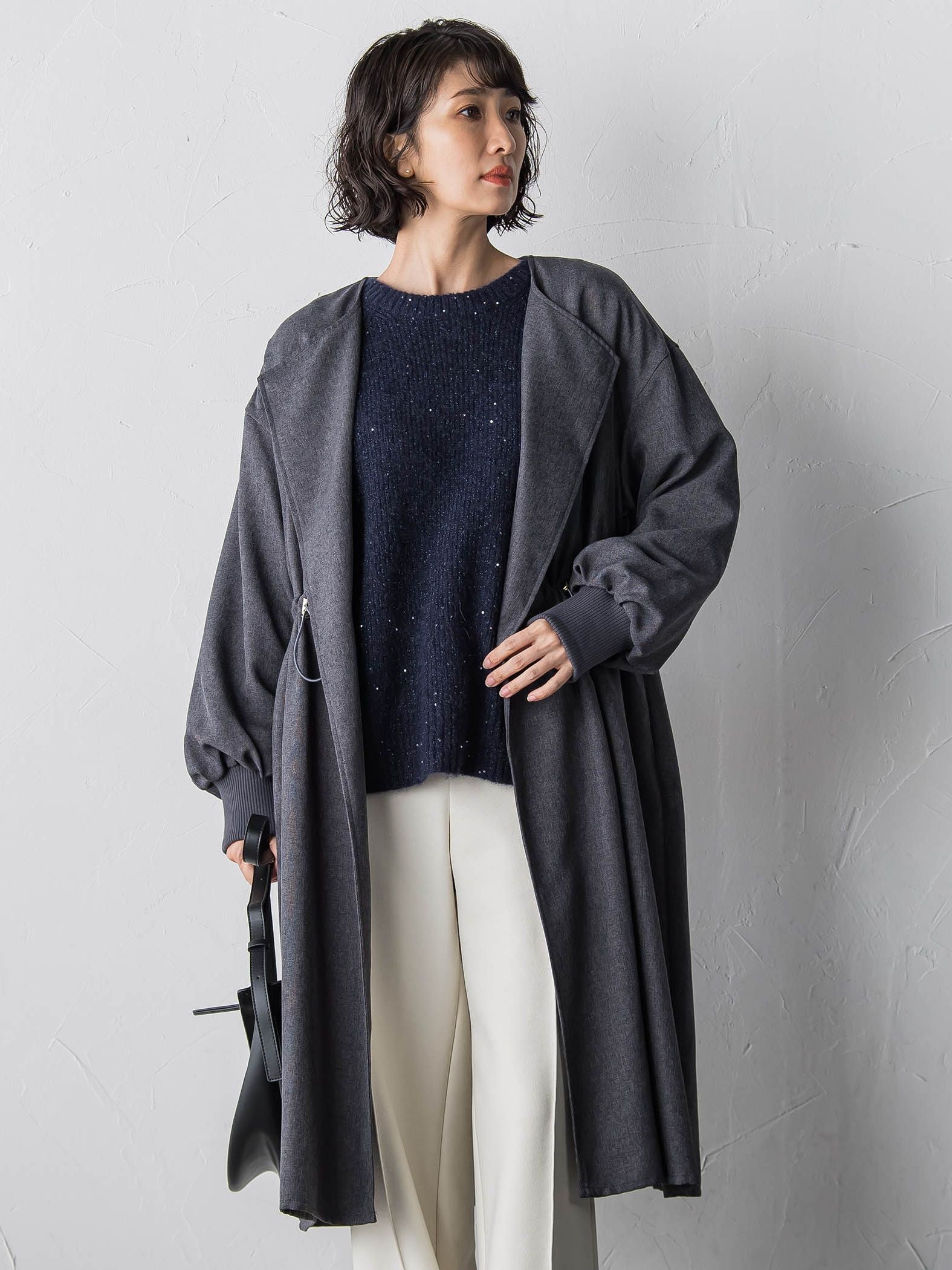 モヘヤスパンコールニット