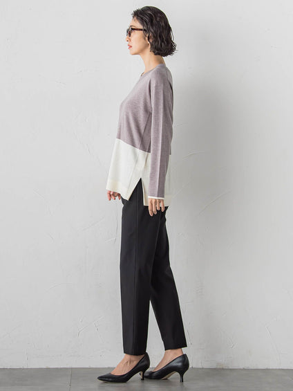 ファインウールVネックニット