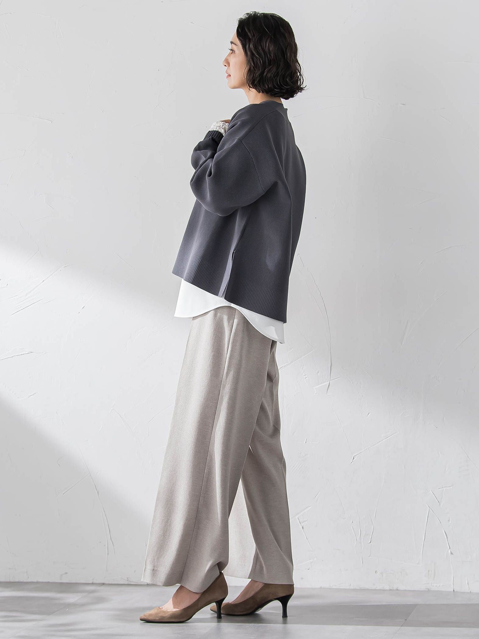 【大きいサイズ/WEB限定カラーあり】スポンディッシュニットカーディガン