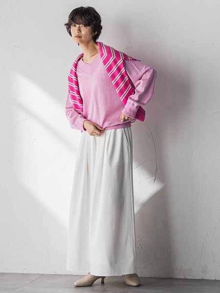 LEVITA Vネックドルマンニットプルオーバー