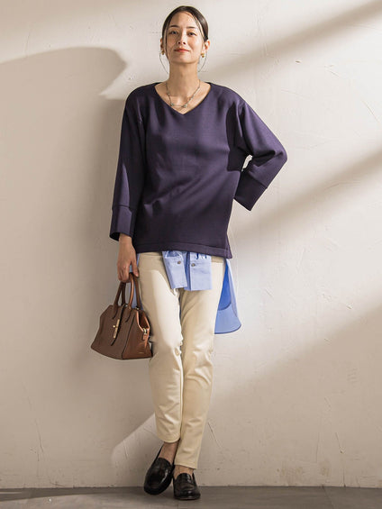 【WEB限定】裏起毛発熱レギンスパンツ≪ストレッチ/洗える≫