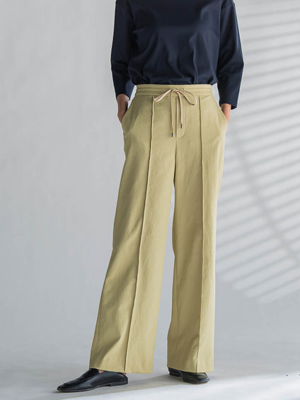 【WEB限定】シェルタリングワイドパンツ≪洗濯機で洗える≫