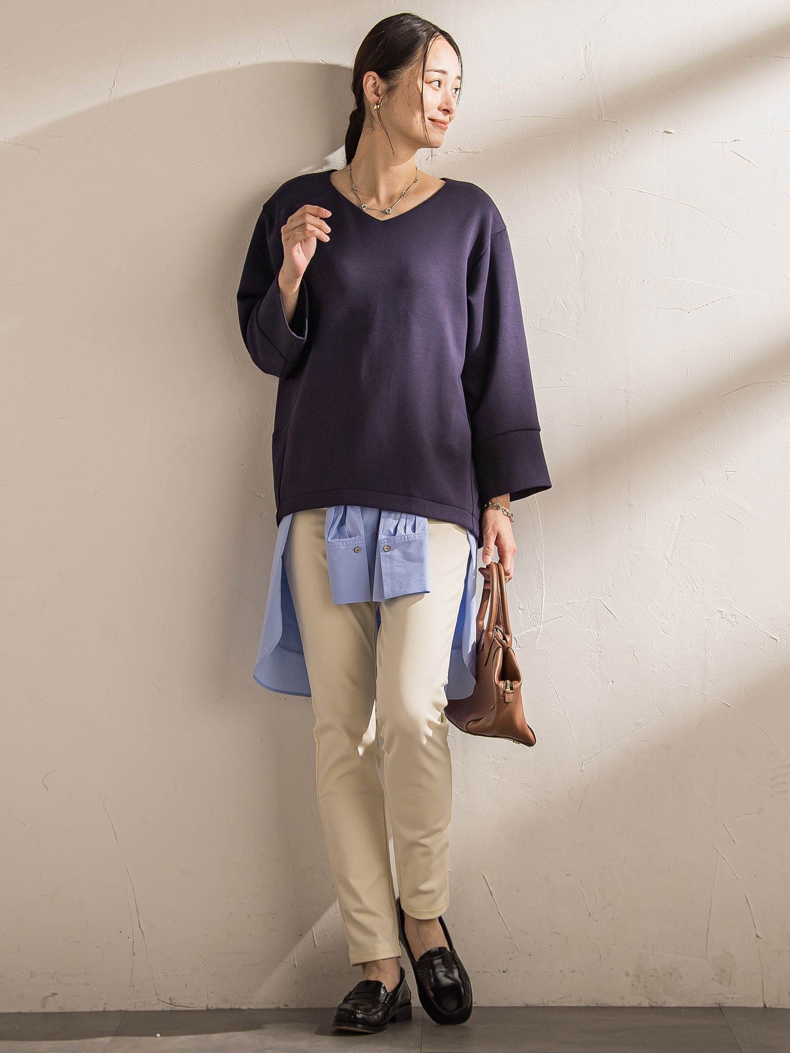 【WEB限定】裏起毛発熱レギンスパンツ≪ストレッチ/洗える≫