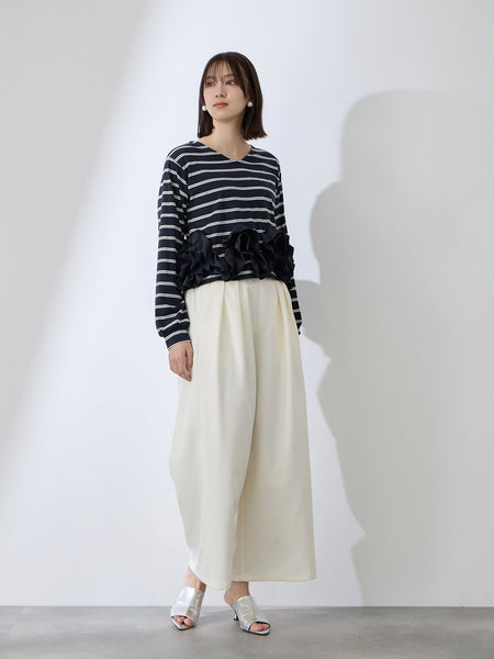 ラッフルヘムクロプトプルオーバー