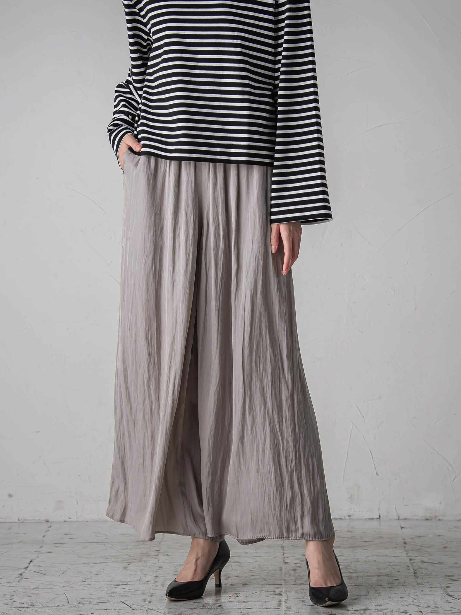 【カタログ掲載】スエードタッチサテンパンツ≪洗濯機で洗える≫