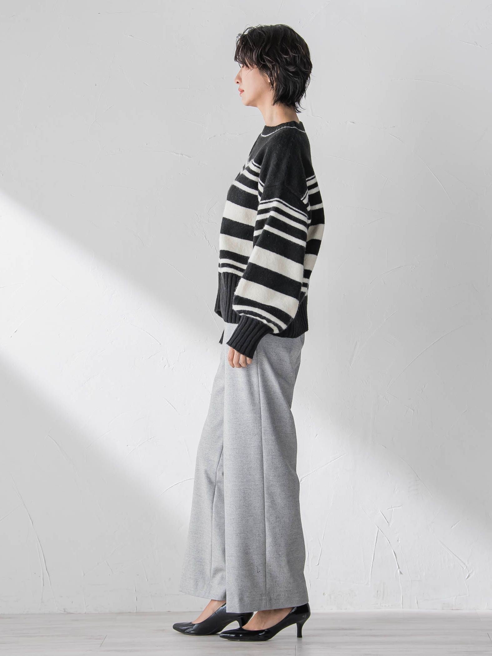 両面起毛ワイドパンツ