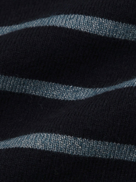 ラメボーダーウォッシャブルコクーンニット≪洗濯機で洗える≫