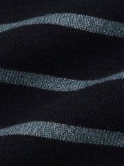 ラメボーダーウォッシャブルコクーンニット≪洗濯機で洗える≫