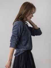 ラメシャギーニット