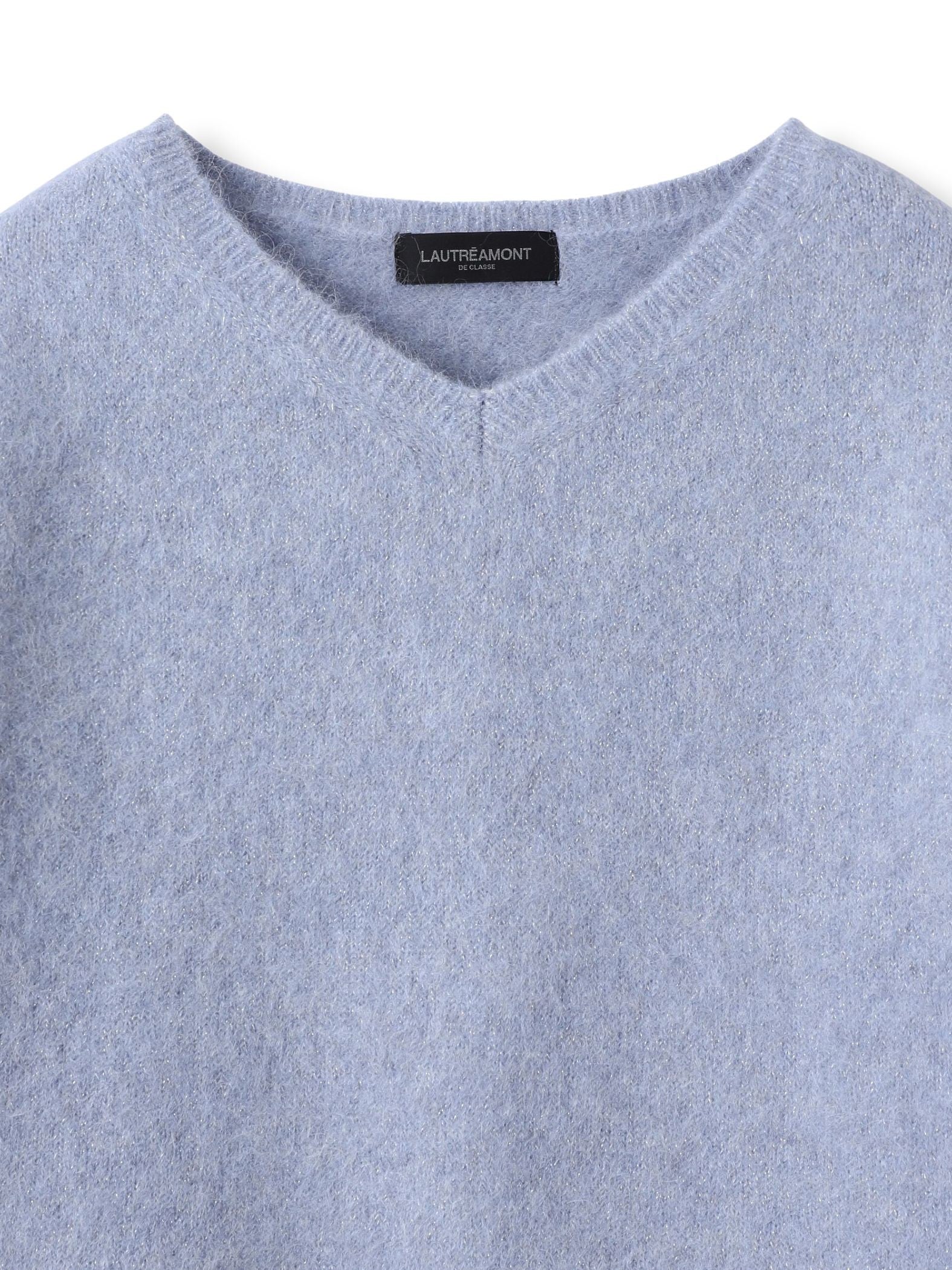 シャギーラメニットプルオーバー