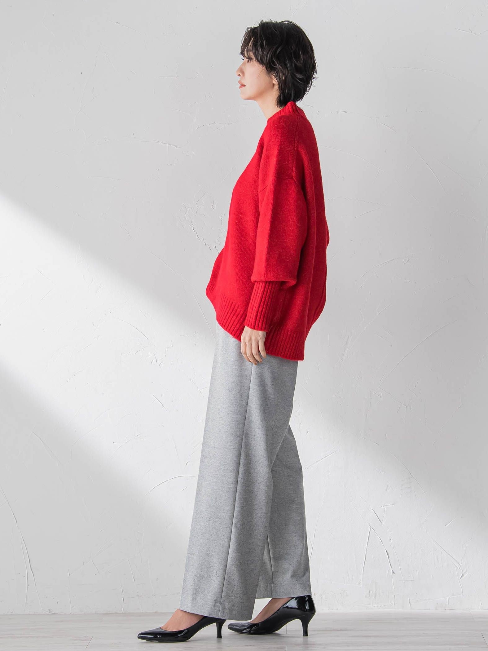 両面起毛ワイドパンツ