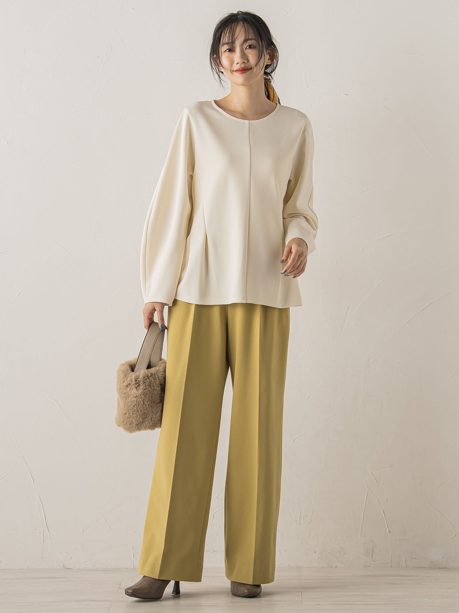 両面起毛ストレッチパンツ≪洗濯機で洗える≫