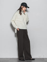 ラメスパンコールクルーネックニット≪手洗い可能≫