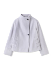 ラムウールスタンドカラーコート