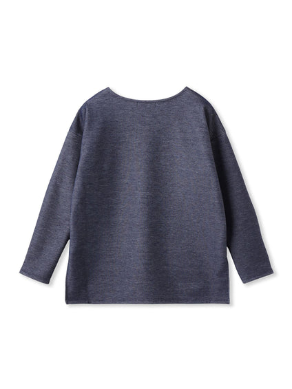 【WEB限定】裏毛布クルーネックプルオーバー≪毛玉防止・ストレッチ≫