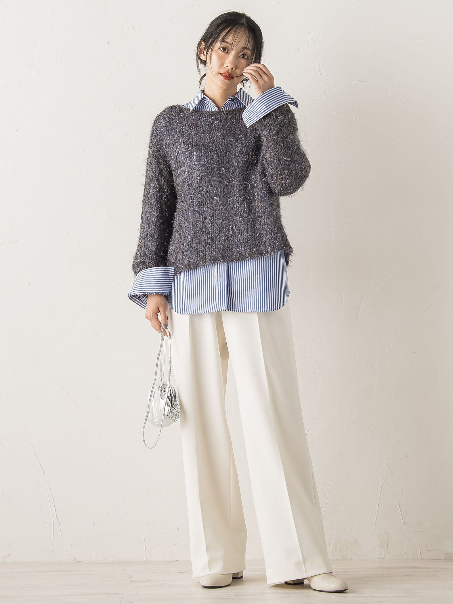 ボリュームスリーブシャツ≪洗濯機で洗える≫