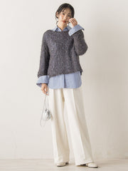 ボリュームスリーブシャツ≪洗濯機で洗える≫