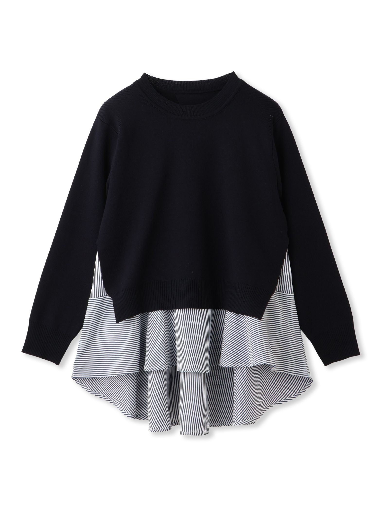 サイドスリットニット×ペプラムヘムインナーSET