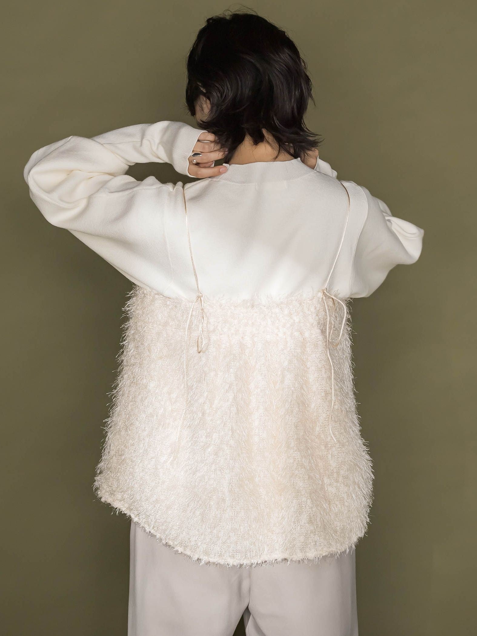 フィルムフェザーキャミブラウス≪手洗い可能≫