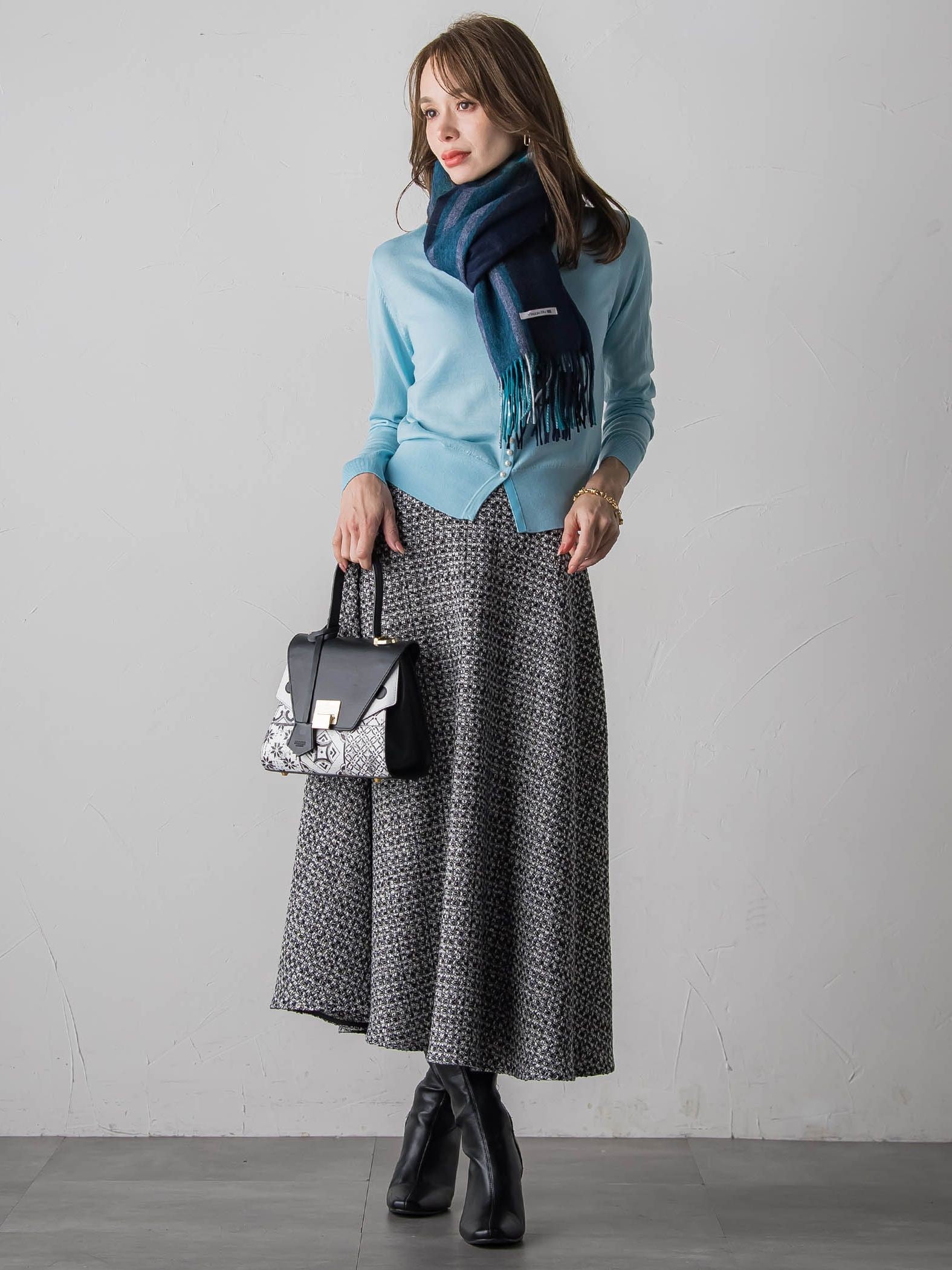 チェックマフラー