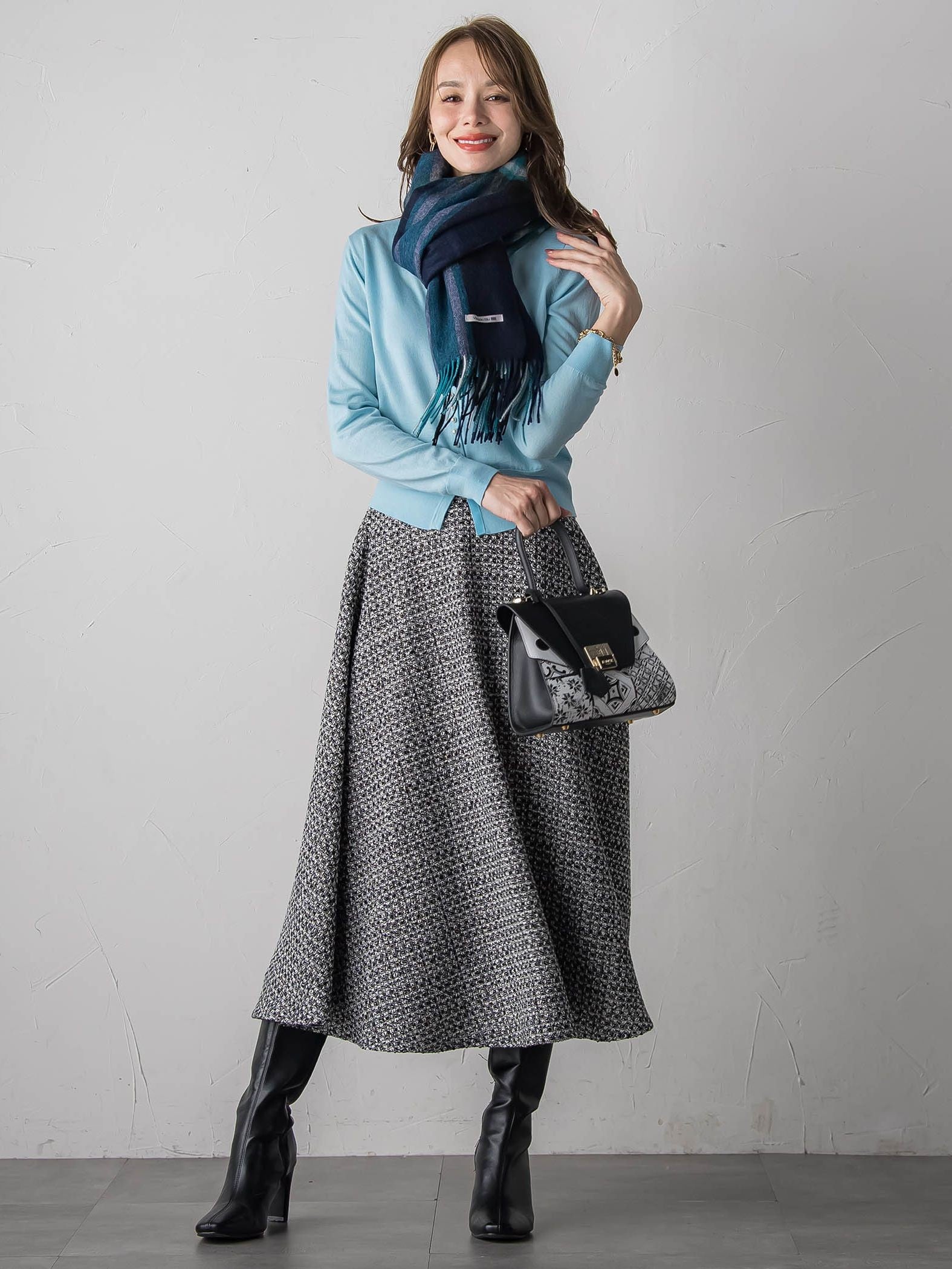 チェックマフラー