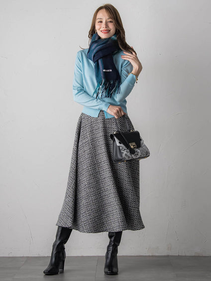 チェックマフラー