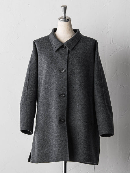 <極>”軽さと贅沢なぬくもり”スタンドカラーリバーコート