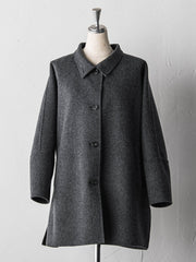 <極>”軽さと贅沢なぬくもり”スタンドカラーリバーコート