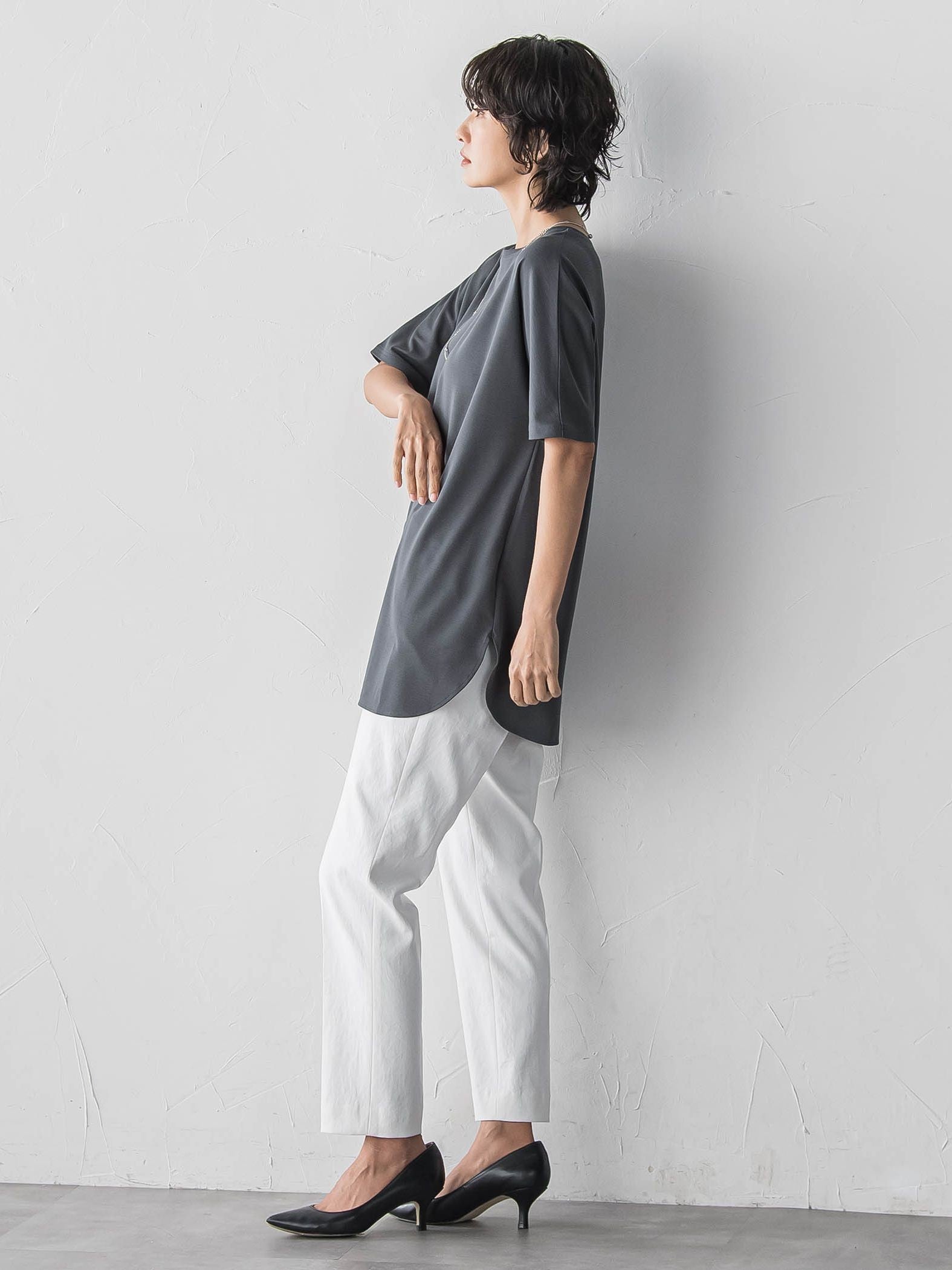 【WEB限定/大きいサイズ】”細身パンツも怖くない”Tシャツチュニック