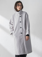 フェイクウールスタンドカラーコート