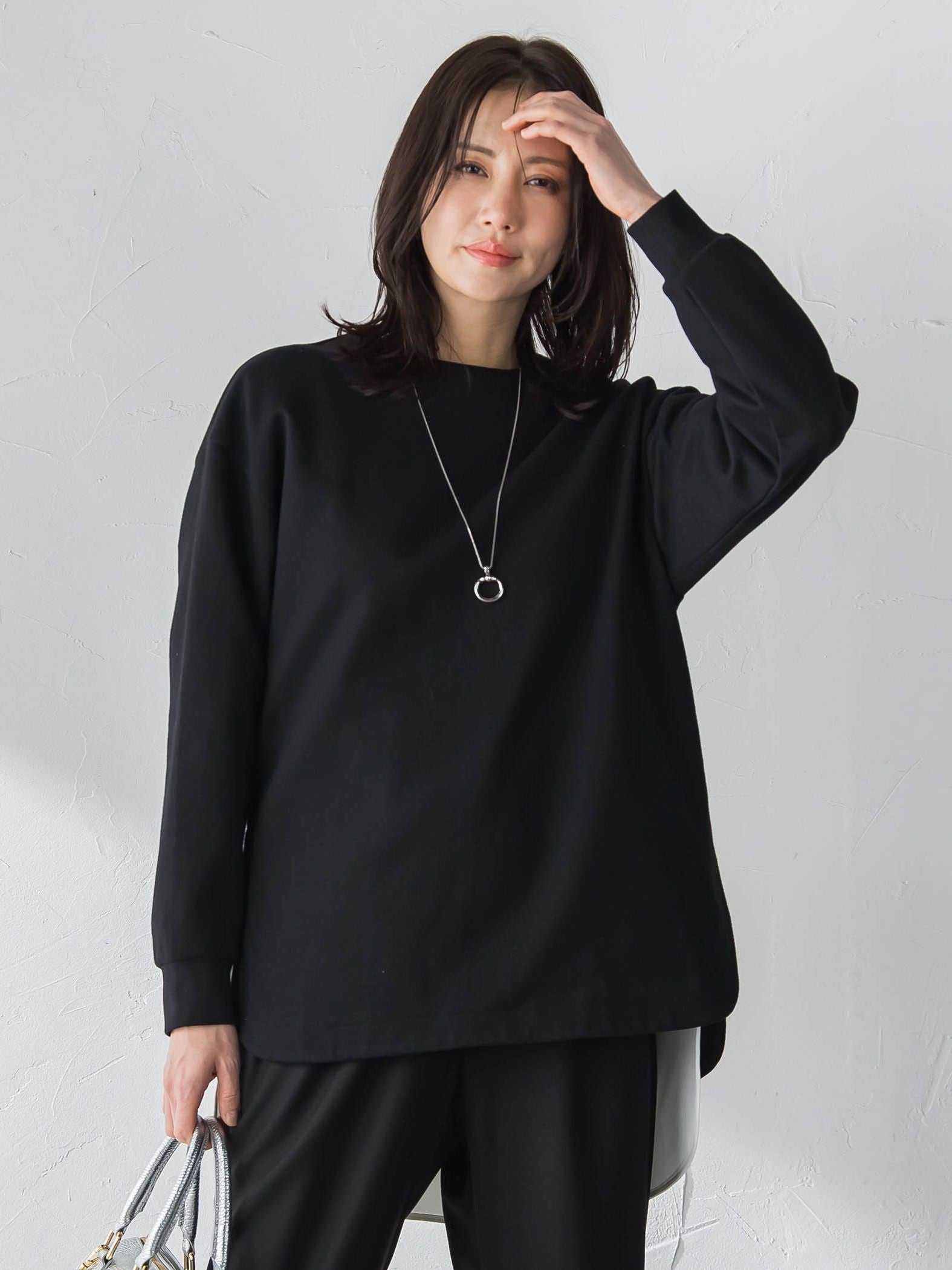 【WEB限定】美フォルムデイリープルオーバー≪洗濯機で洗える/11号あり≫