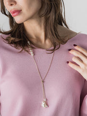 パールラリエットネックレス