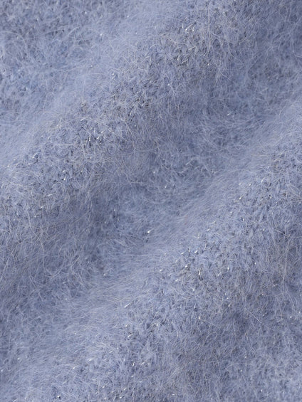 シャギーラメニットプルオーバー