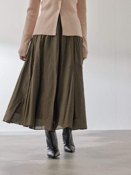 シルキーローンウエストプリーツスカート≪手洗い可能≫