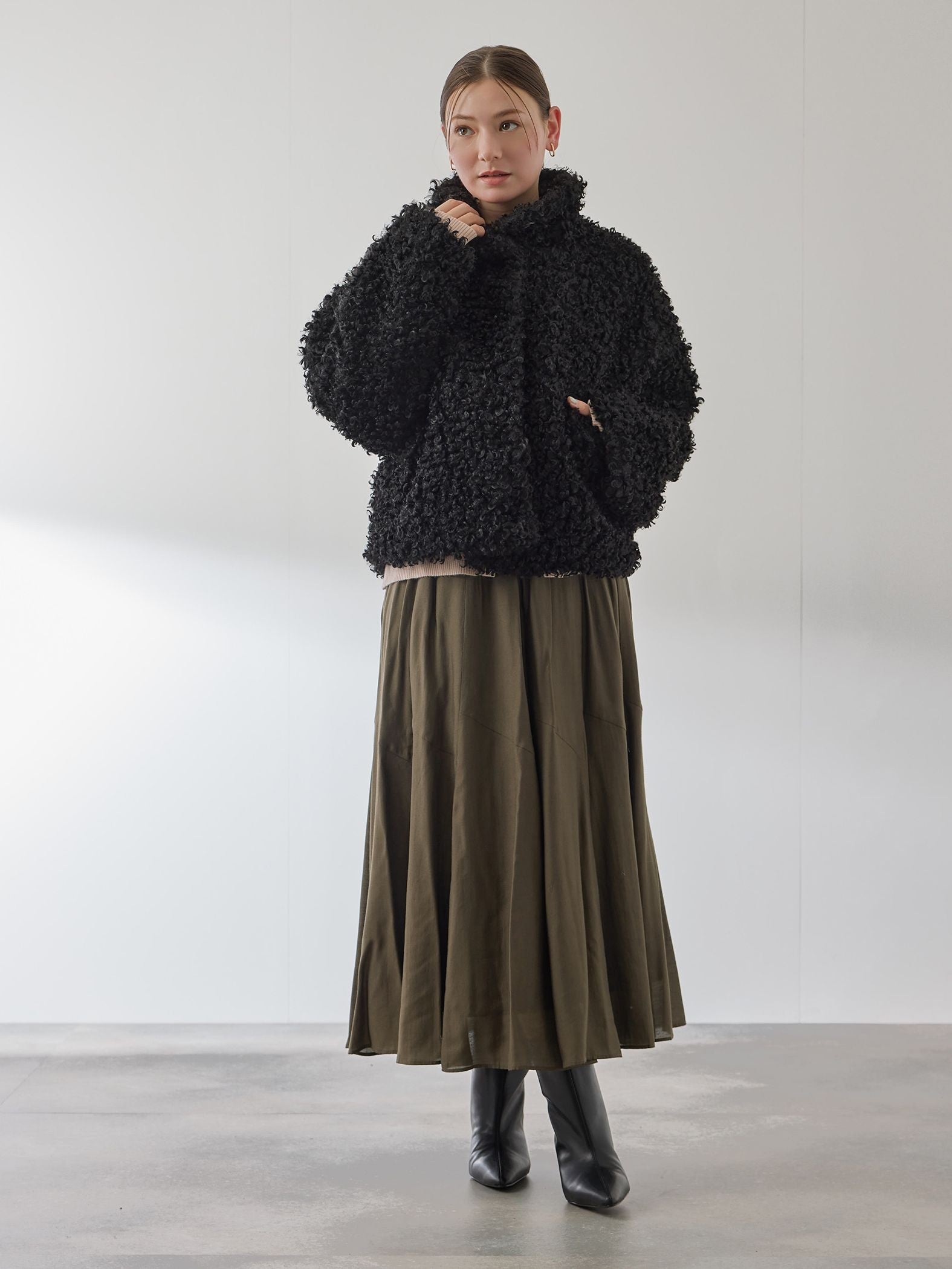 シルキーローンウエストプリーツスカート≪手洗い可能≫