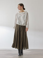 シルキーローンウエストプリーツスカート≪手洗い可能≫