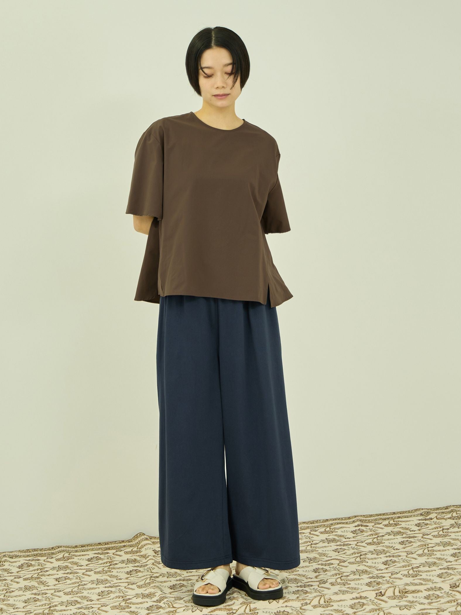 【涼やかストレッチ】半袖ブラウス