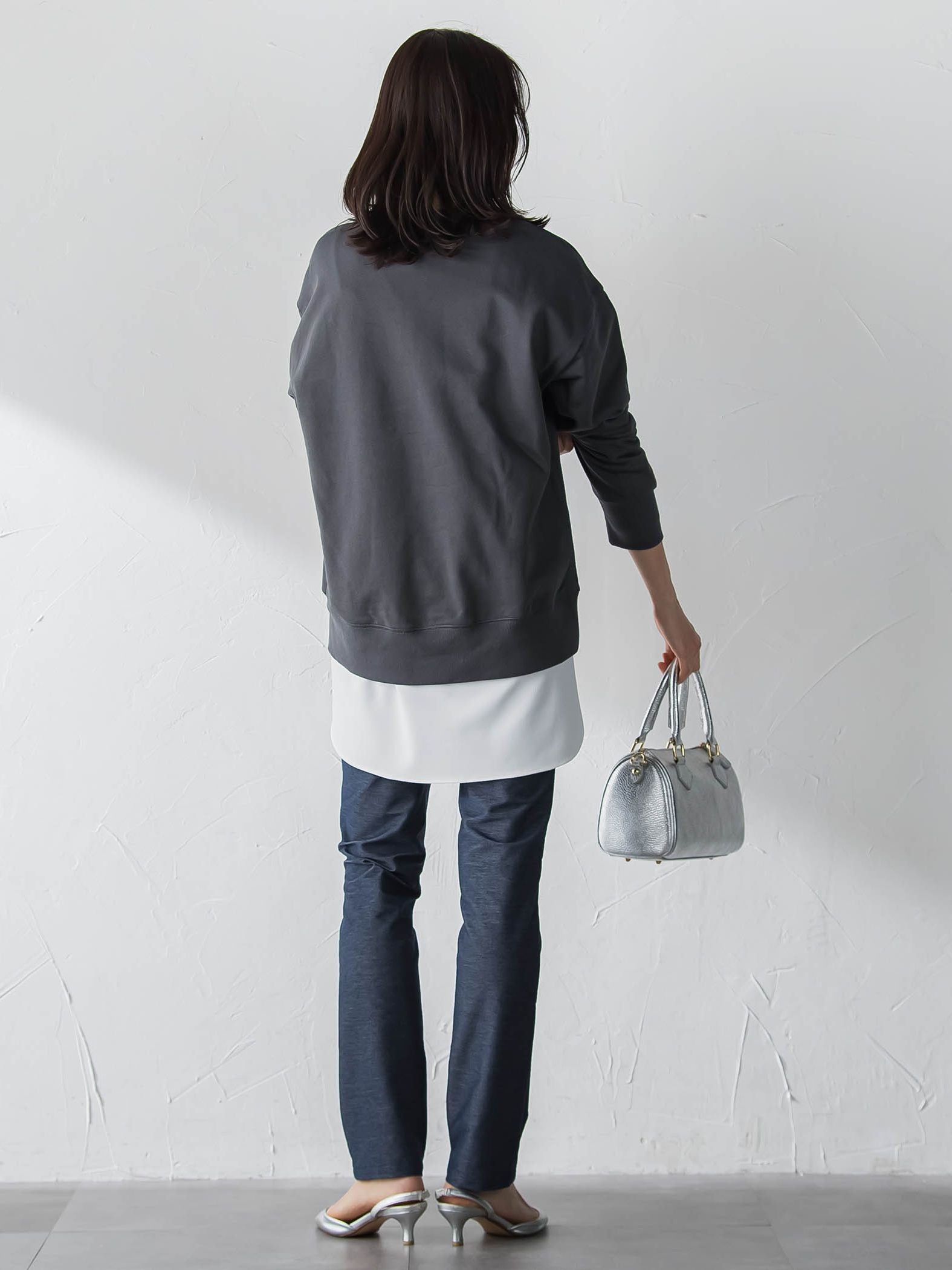 【WEB限定】名品デニムジャージライトパンツ≪ストレッチ/11号あり≫