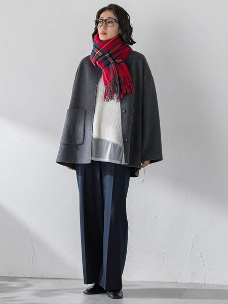 【大きいサイズ】エクセレントウォーム裏起毛ワイドパンツ