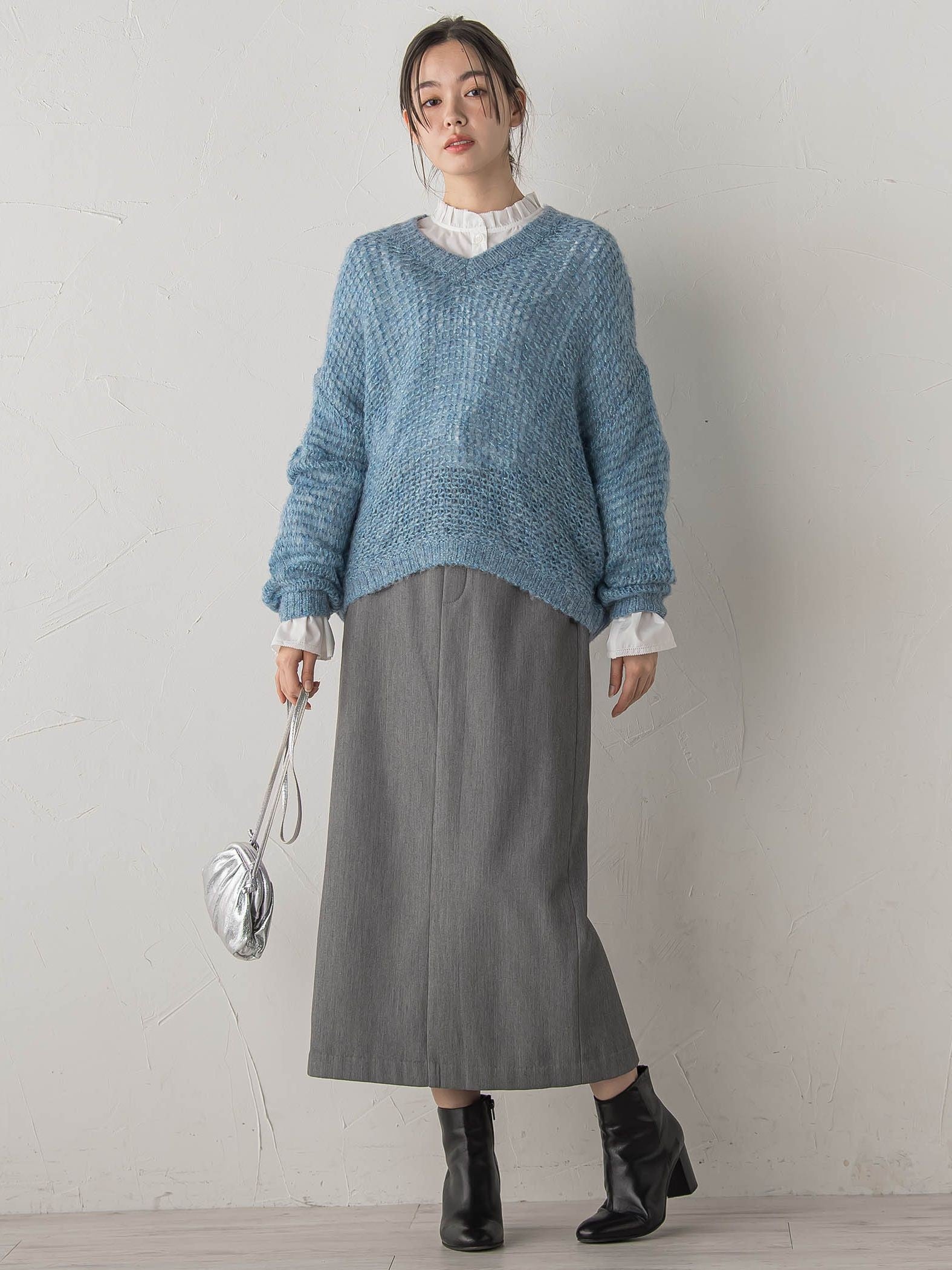 裏起毛タイトスカート≪手洗い可能≫