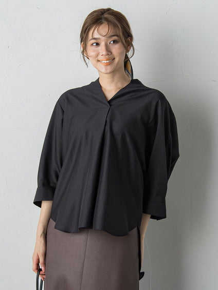 セミシアースキッパーブラウス≪洗濯機で洗える≫